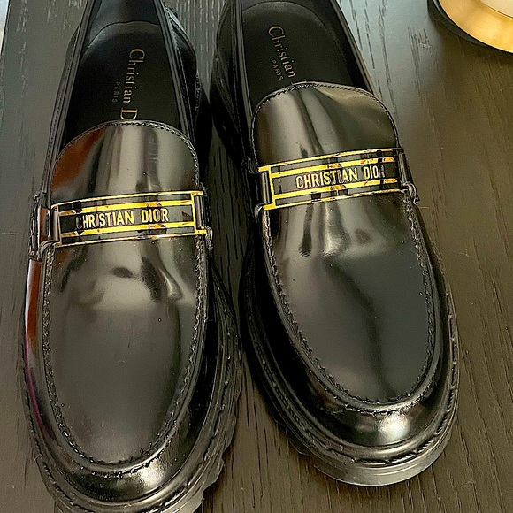 Dior Black Leather Loafers - Picture 1 of 11